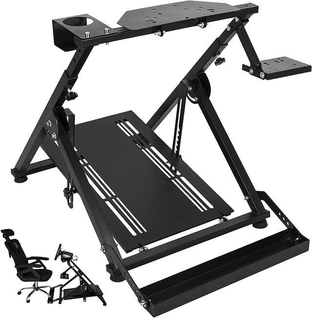 Marada Steering Wheel Stand Fixed Office Seat with Card Slot Racing Wheel Stand X-Frame fit Logitech G25 G27 G29 G920 Thrustmaster T300RS,Racing Simul