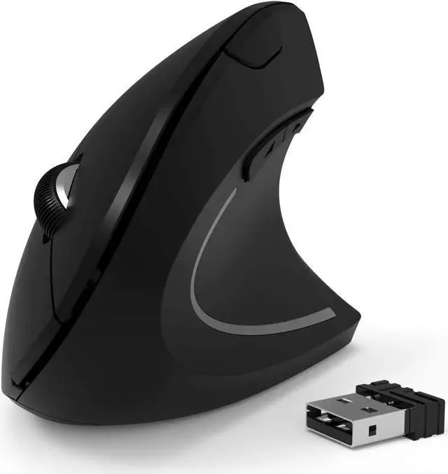 Main image of Wireless Vertical Mouse, 2.4G Wireless Ergonomic Optical Mouse with 3 Adjustable 800/1200 /1600 DPI, More Suitable for Big Hands