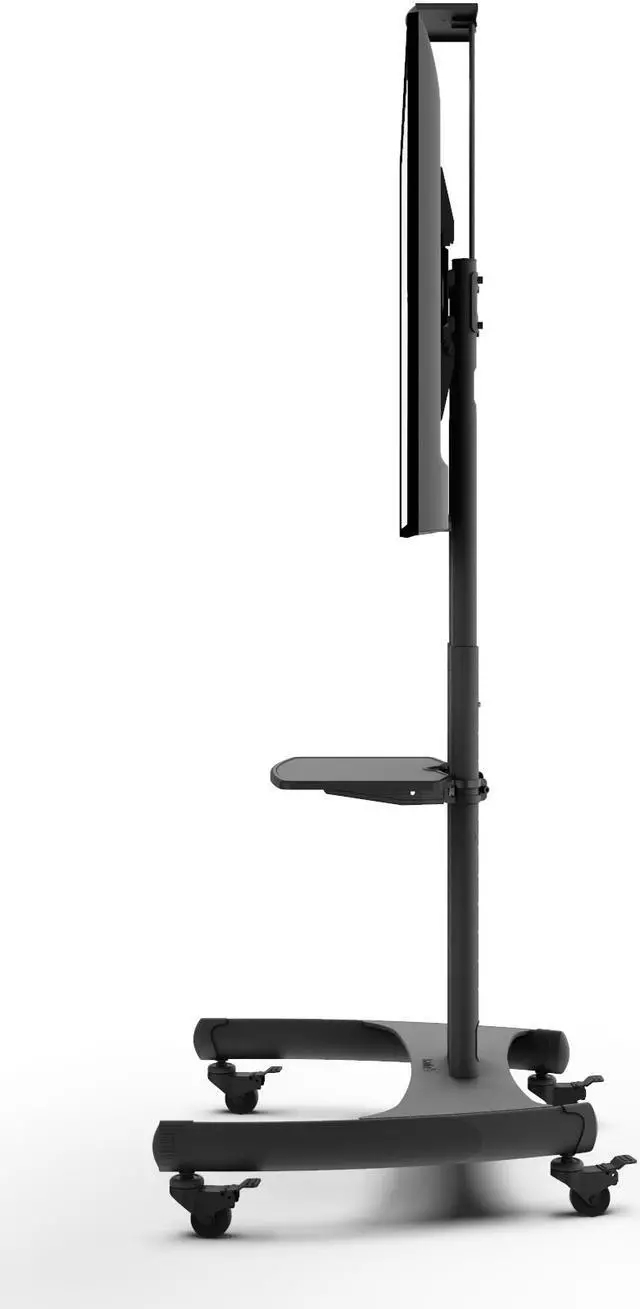 Alt view image 4 of 14 - Kanto MTM65PL Height Adjustable Mobile TV Stand with Adjustable Shelf for 37-inch to 65-inch TVs