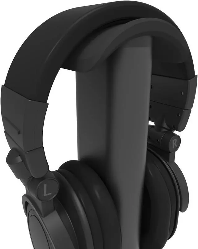 Alt view image 6 of 7 - Kanto H2 Premium Universal Headphone Stand with Curved Silicone Padding, Black