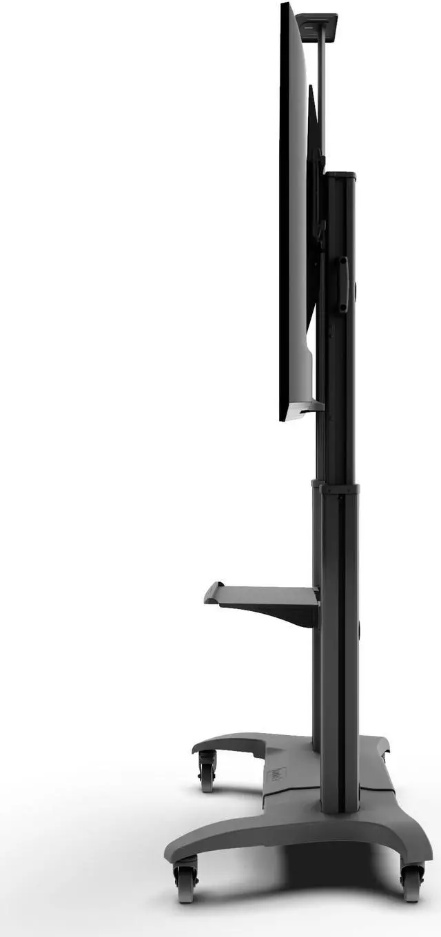 Alt view image 4 of 20 - Kanto MTMA100PL Height Adjustable Mobile TV Stand with Adjustable Shelf for 60-inch to 100-inch TVs
