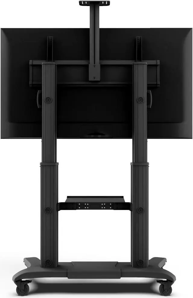 Alt view image 3 of 20 - Kanto MTMA100PL Height Adjustable Mobile TV Stand with Adjustable Shelf for 60-inch to 100-inch TVs