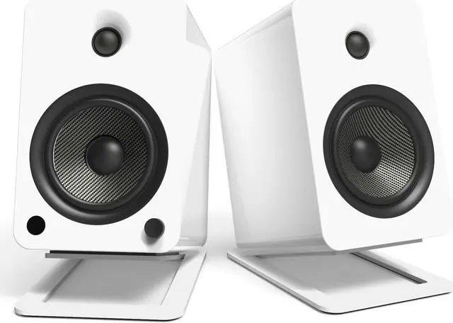 Alt view image 2 of 15 - Kanto S6W Desktop Speaker Stands for 4- to 7-inch speakers, White (Pair)