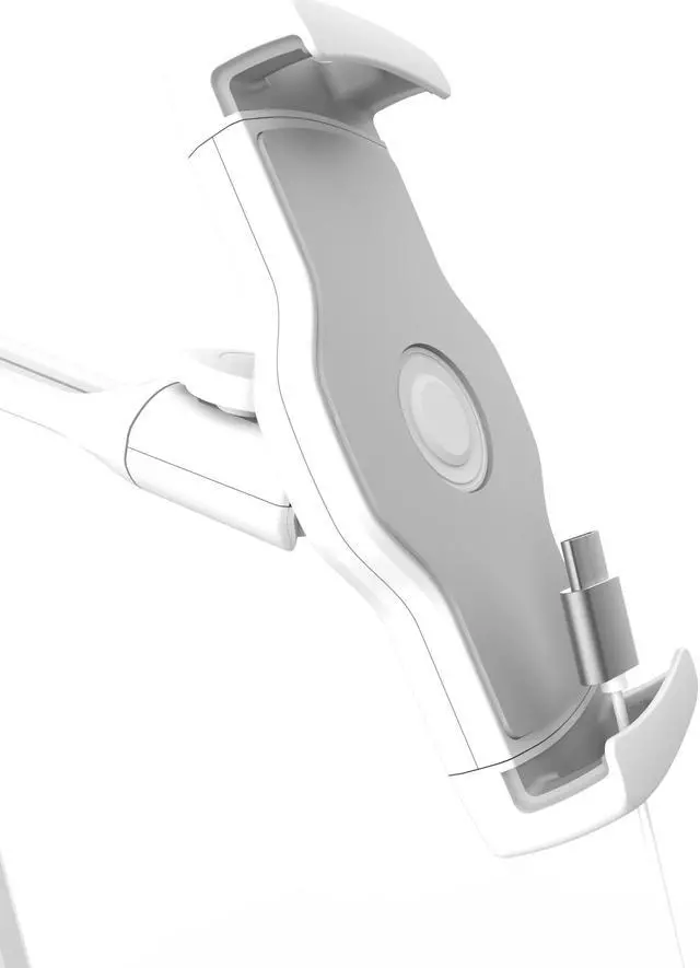 Alt view image 3 of 14 - Kanto DS150W Universal Smartphone and Tablet Stand | Wall and Under Cabinet Mounting Bracket | Foldable Design | White