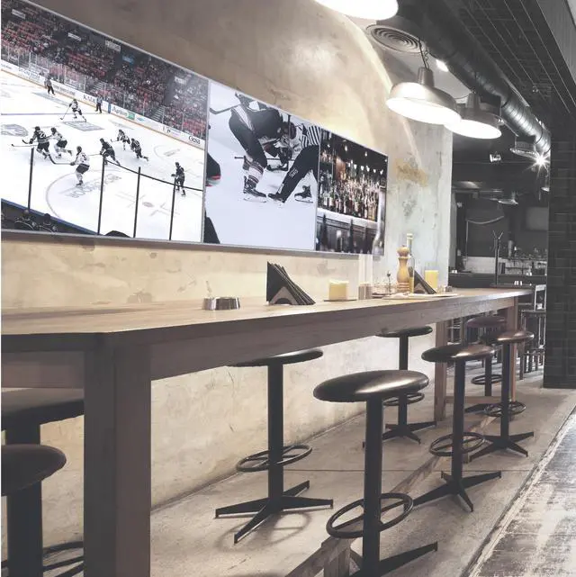 Alt view image 7 of 7 - Kanto MBW31PT Digital Signage/Menu Board Ceiling Mount System with Tilting & Popout Arms for 40-Inch to 60-Inch TVs | 3 TVs Wide | Perfect Alignment