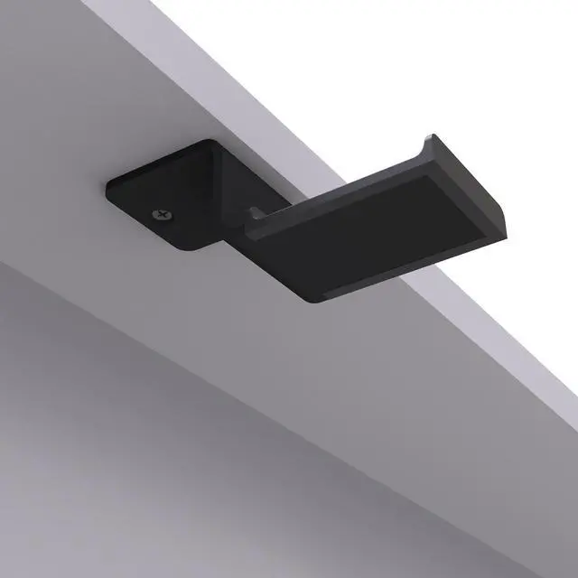 Alt view image 3 of 5 - Kanto HH Universal Under Desk Headphone Hook, Black