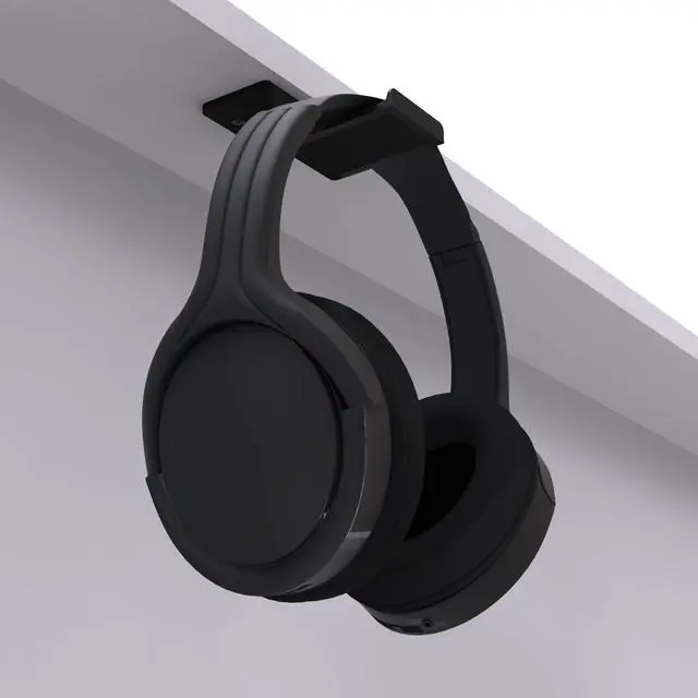 Alt view image 4 of 5 - Kanto HH Universal Under Desk Headphone Hook, Black