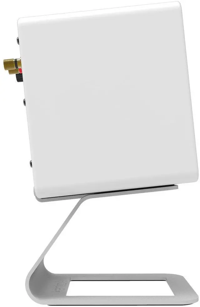 Alt view image 6 of 7 - Kanto SE2 Elevated Desktop Speaker Stands for Small Speakers (Pair) - White