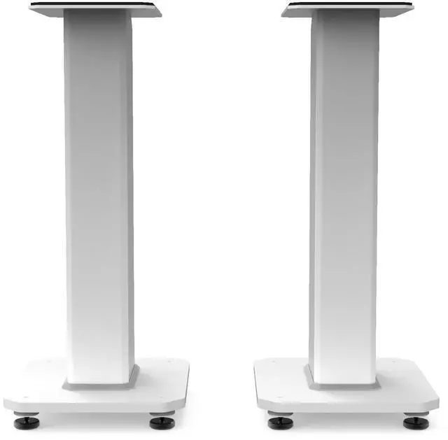 Alt view image 2 of 7 - Kanto SX22W 22" Tall Fillable Speaker Stands with Isolation Feet - Pair, White