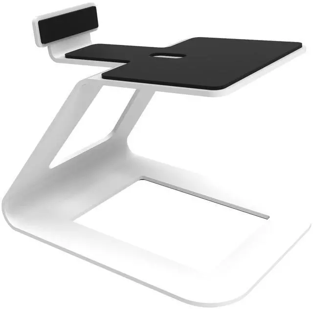 Alt view image 2 of 7 - Kanto SE6 Elevated Desktop Speaker Stands for Large Speakers, Pair, White