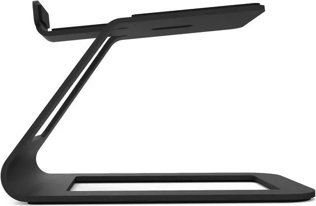 Alt view image 3 of 7 - Kanto SE4 Elevated Desktop Speaker Stands for Midsize Speakers, Black, Pair