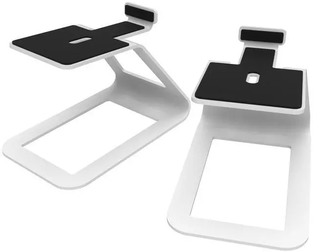Main image of Kanto SE4 Elevated Desktop Speaker Stands for Midsize Speakers (Pair) - White