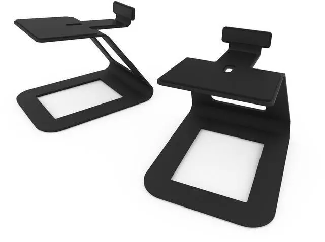Main image of Kanto SE6 Elevated Desktop Speaker Stands for Large Speakers, Black, Pair