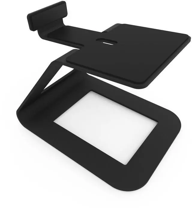 Alt view image 2 of 7 - Kanto SE6 Elevated Desktop Speaker Stands for Large Speakers, Black, Pair