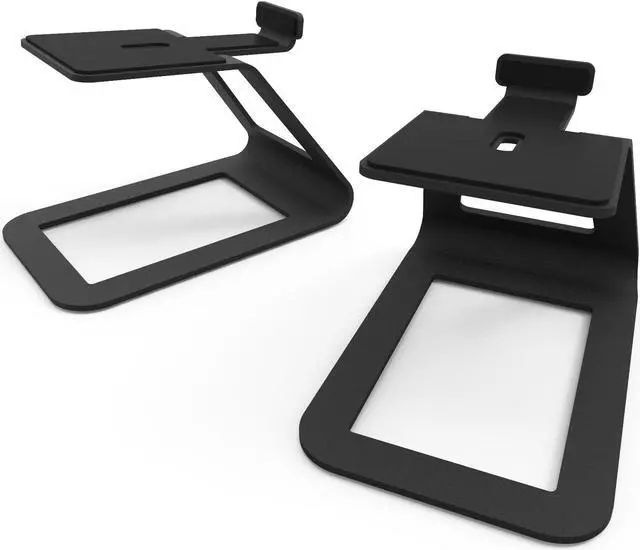 Main image of Kanto SE4 Elevated Desktop Speaker Stands for Midsize Speakers, Black, Pair
