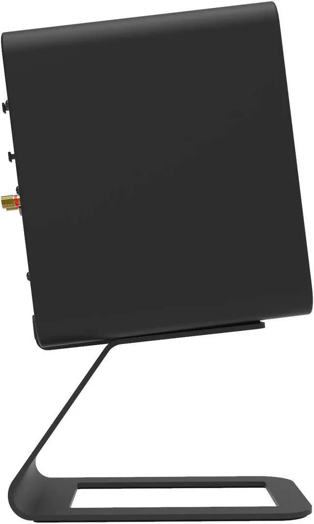 Alt view image 6 of 7 - Kanto SE4 Elevated Desktop Speaker Stands for Midsize Speakers, Black, Pair