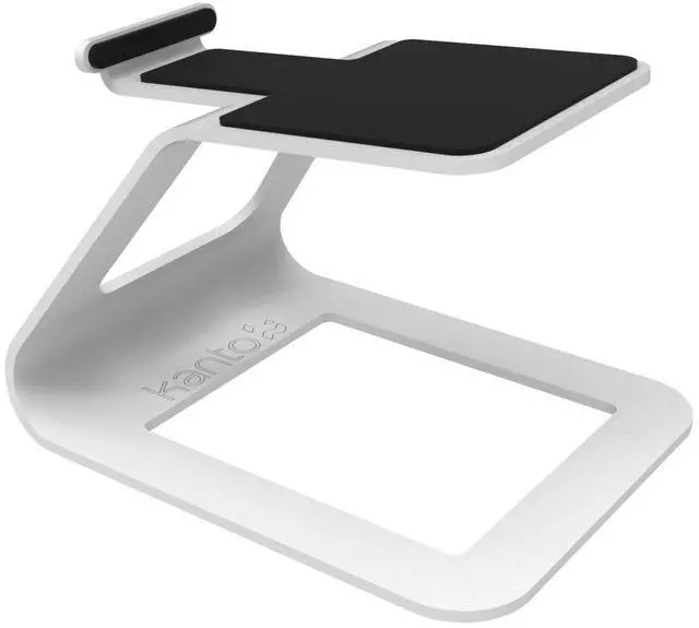 Alt view image 2 of 7 - Kanto SE2 Elevated Desktop Speaker Stands for Small Speakers (Pair) - White