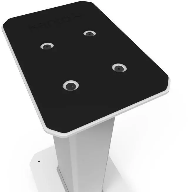 Alt view image 3 of 7 - Kanto SX22W 22" Tall Fillable Speaker Stands with Isolation Feet - Pair, White