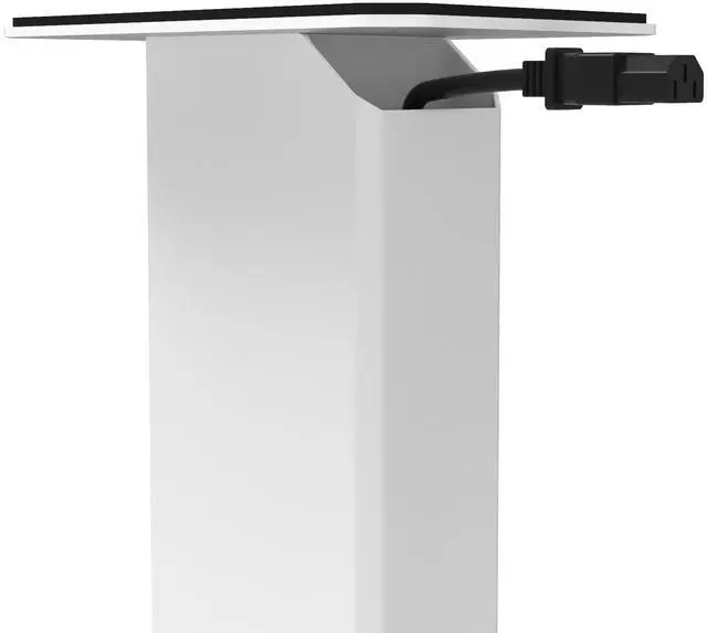 Alt view image 5 of 7 - Kanto SX22W 22" Tall Fillable Speaker Stands with Isolation Feet - Pair, White