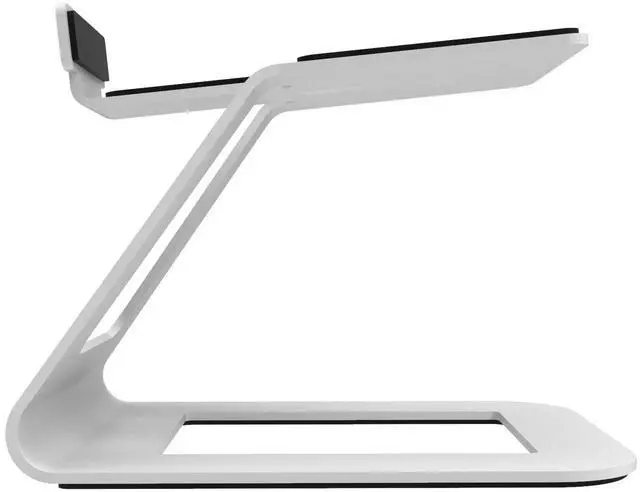 Alt view image 3 of 7 - Kanto SE6 Elevated Desktop Speaker Stands for Large Speakers, Pair, White