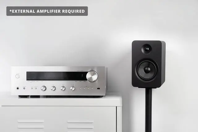 Alt view image 6 of 6 - Kanto YUP6 Passive Bookshelf Speakers with 1" Silk Dome Tweeter and 5.25" Kevlar Woofer - External Amplifier/Receiver Required - Pair (Black)