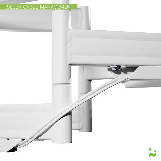 Alt view image 5 of 15 - Kanto PDX650 Articulating Full Motion TV Mount for 37" - 75" TV (White)