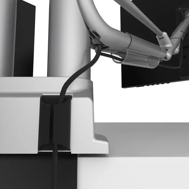 Alt view image 5 of 19 - Kanto DMS2000S Dual-Monitor Desktop Mount for 17-inch to 32-inch Displays - Silver