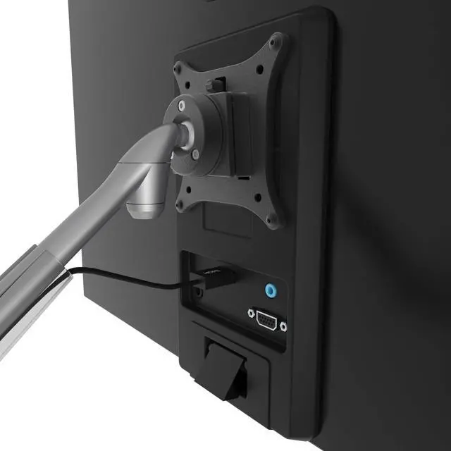 Alt view image 6 of 19 - Kanto DMS2000S Dual-Monitor Desktop Mount for 17-inch to 32-inch Displays - Silver