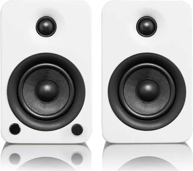 Alt view image 2 of 3 - Kanto YU3 Powered Bookshelf Speakers with Bluetooth Technology (Matte White)