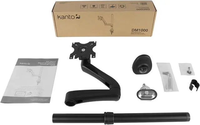 Alt view image 4 of 15 - Kanto DM1000 Desktop Mount for 13-inch to 27-inch Displays