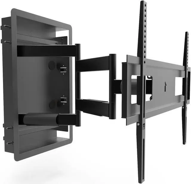 Alt view image 2 of 12 - Kanto R500 Recessed In-Wall Full Motion TV Mount for 46-inch to 80-inch TVs