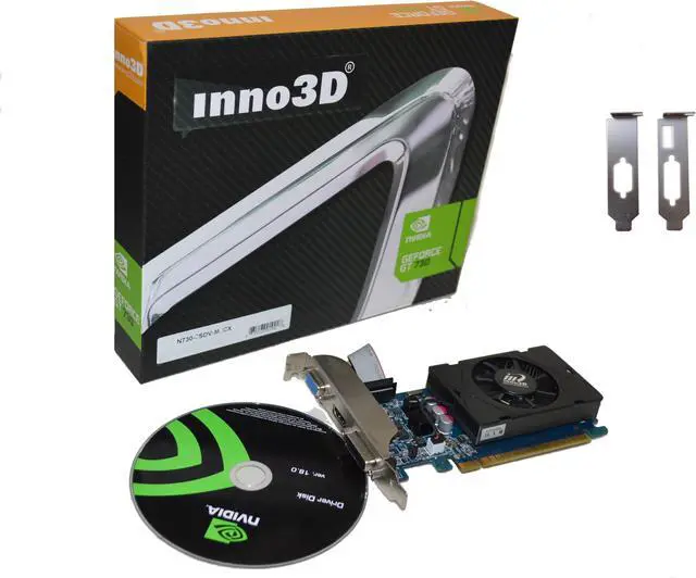 Alt view image 2 of 2 - Inno3D Nvidia Geforce GT 730 2GB DDR3 PCI Expressx16 Video Graphics Card HMDI windows 8/7/10