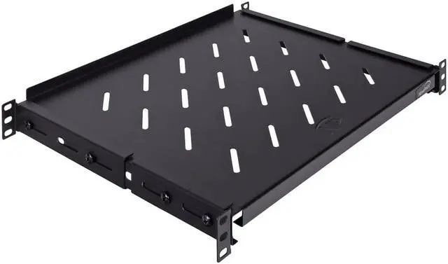 Main image of Navepoint Fixed Rack Vented Server Shelf 1U 19" 4 post Rack Mount Adjustable from 13 - 21"