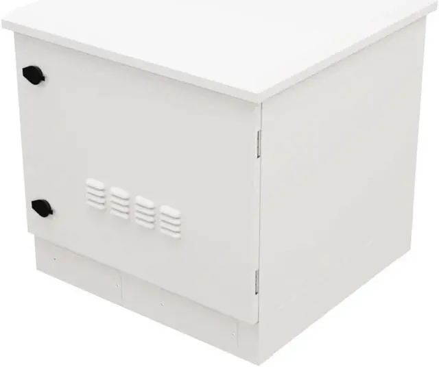 Alt view image 2 of 4 - NavePoint Floor Mount Outdoor Network Cabinet, 9U, Fans with Temperature Control, White, IP66-Rated