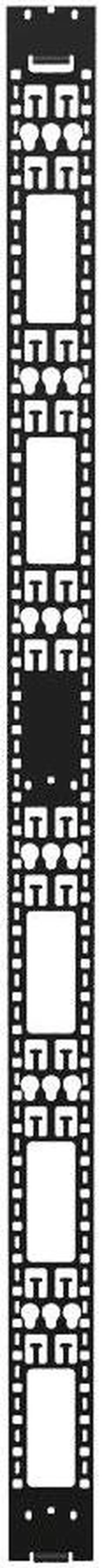 Main image of NavePoint 45U Vertical Cable Management Rail, Rack Mount, 0.82 x 4.6 x 81.2