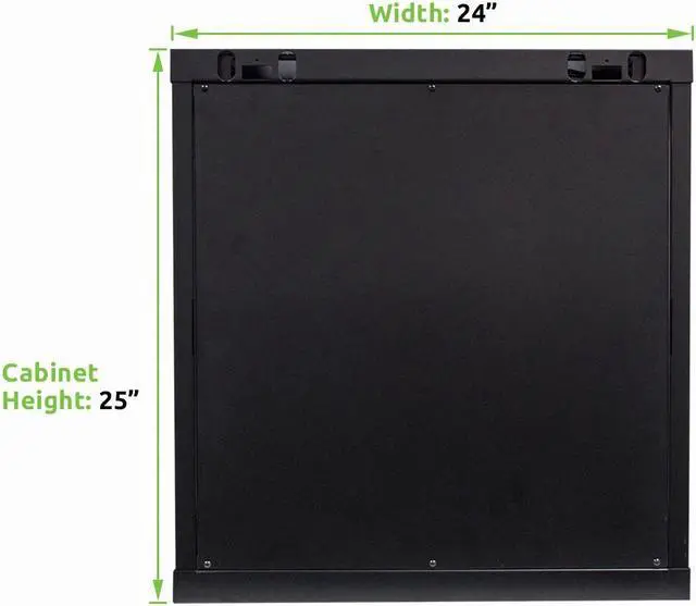 Alt view image 3 of 4 - Navepoint 12U Wallmount Networking Cabinet 600mm Depth with Shelves, Fans