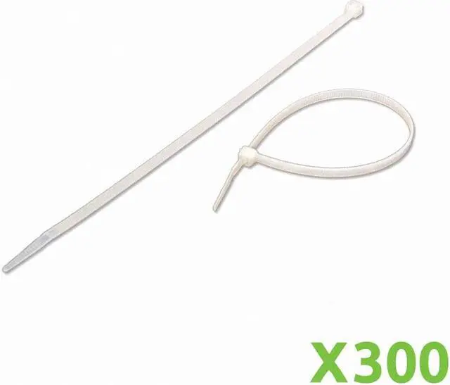Alt view image 2 of 4 - NavePoint 10 Inch Nylon Cable Wire Zip Tie 50 lbs - Natural White 300 Pack Lot Pcs Qty