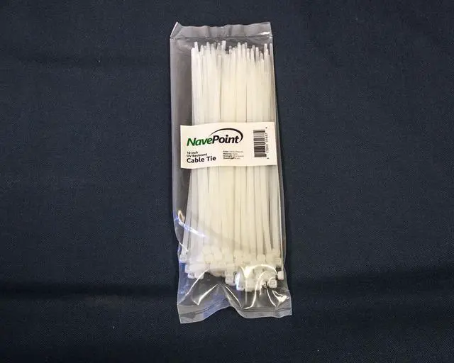 Alt view image 4 of 4 - NavePoint 10 Inch Nylon Cable Wire Zip Tie 50 lbs - Natural White 300 Pack Lot Pcs Qty