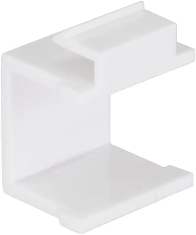 Main image of Heavy-Duty Blank Keystone Insert, Thermoplastic , White, 15-Pack