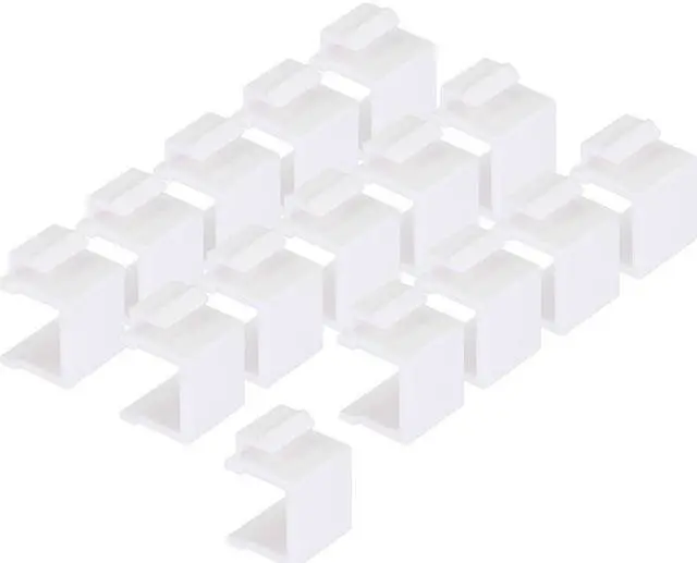 Alt view image 4 of 4 - Heavy-Duty Blank Keystone Insert, Thermoplastic , White, 15-Pack