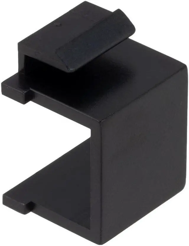 Alt view image 2 of 4 - Heavy-Duty Blank Keystone Insert, Thermoplastic , Black, 15-Pack