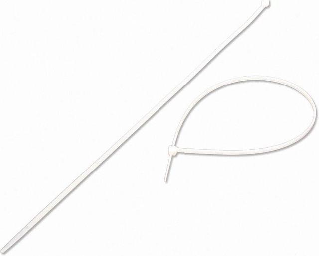 NavePoint 14 Inch Nylon Cable Wire Zip Tie 40 lbs - Natural White