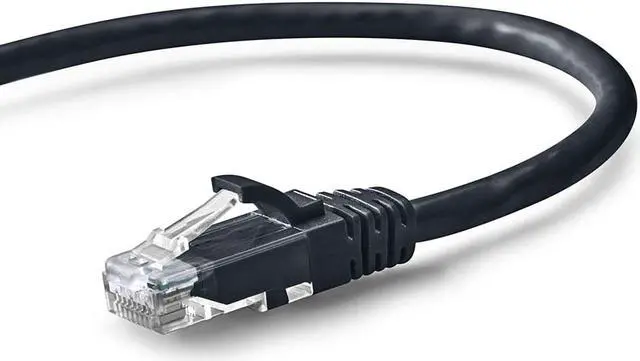 Main image of NavePoint Cat5e UTP Ethernet Network Patch Cable UL Listed, 100 FT., 1 Gbps, Black
