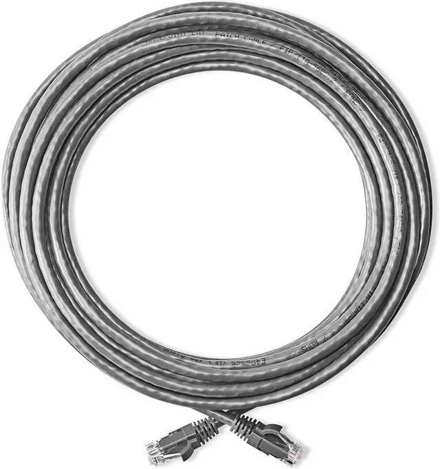 Alt view image 3 of 4 - NavePoint Cat6 UTP Ethernet Network Patch Cable UL Listed, 25 FT., 10 Gbps, Gray