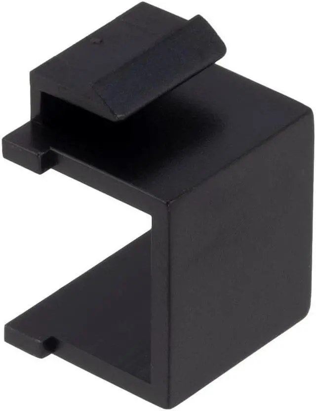 Alt view image 2 of 4 - Heavy-Duty Blank Keystone Insert, Thermoplastic , Black, 25-Pack