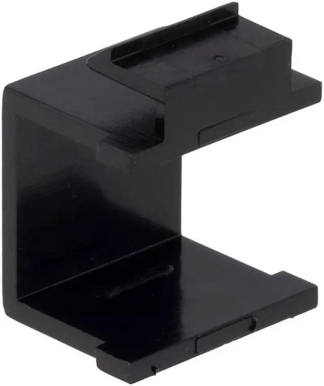 Main image of Heavy-Duty Blank Keystone Insert, Thermoplastic , Black, 25-Pack