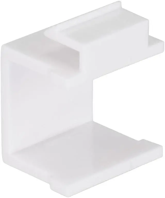 Main image of Heavy-Duty Blank Keystone Insert, Thermoplastic , White, 50-Pack