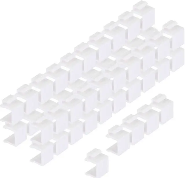 Alt view image 4 of 4 - Heavy-Duty Blank Keystone Insert, Thermoplastic , White, 50-Pack