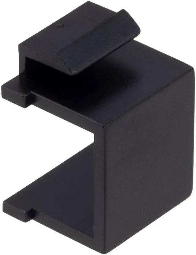 Alt view image 2 of 4 - Heavy-Duty Blank Keystone Insert, Thermoplastic , Black, 50-Pack