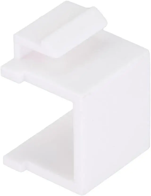 Alt view image 2 of 4 - Heavy-Duty Blank Keystone Insert, Thermoplastic , White, 50-Pack